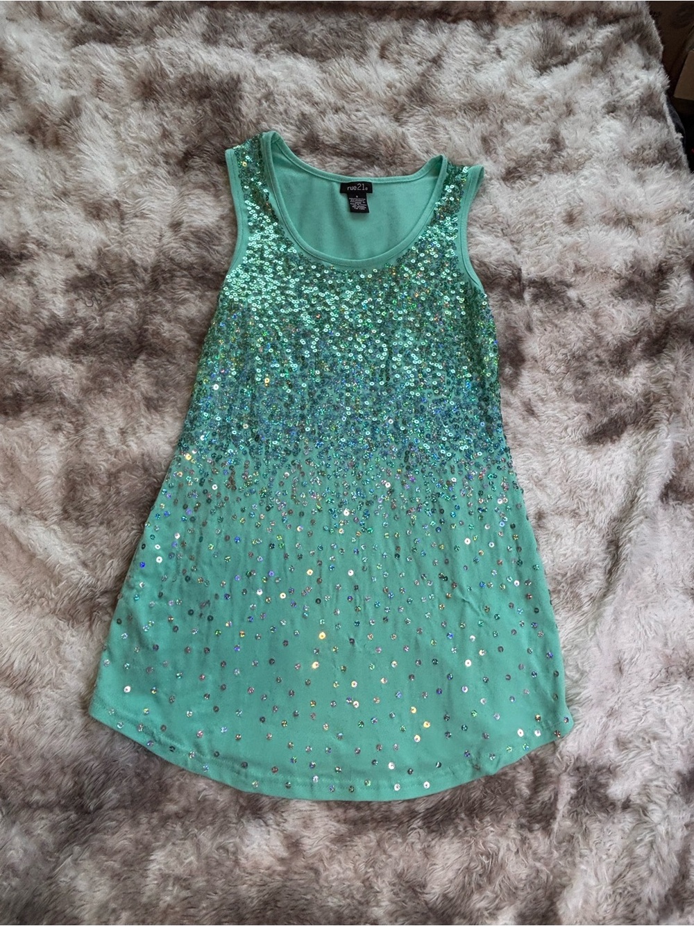 Rue21 Mint Sequin Tank Top